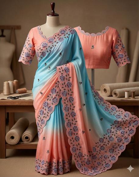 Svara flower saree factory in surat